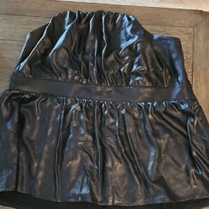 Lane Bryant Black Smocked Blouse